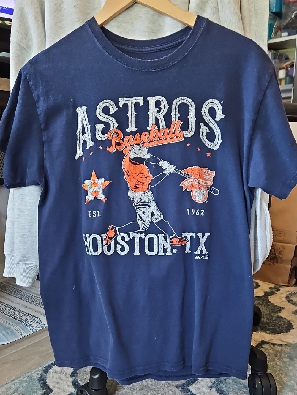 Houston Astros Navy Crewneck Tee